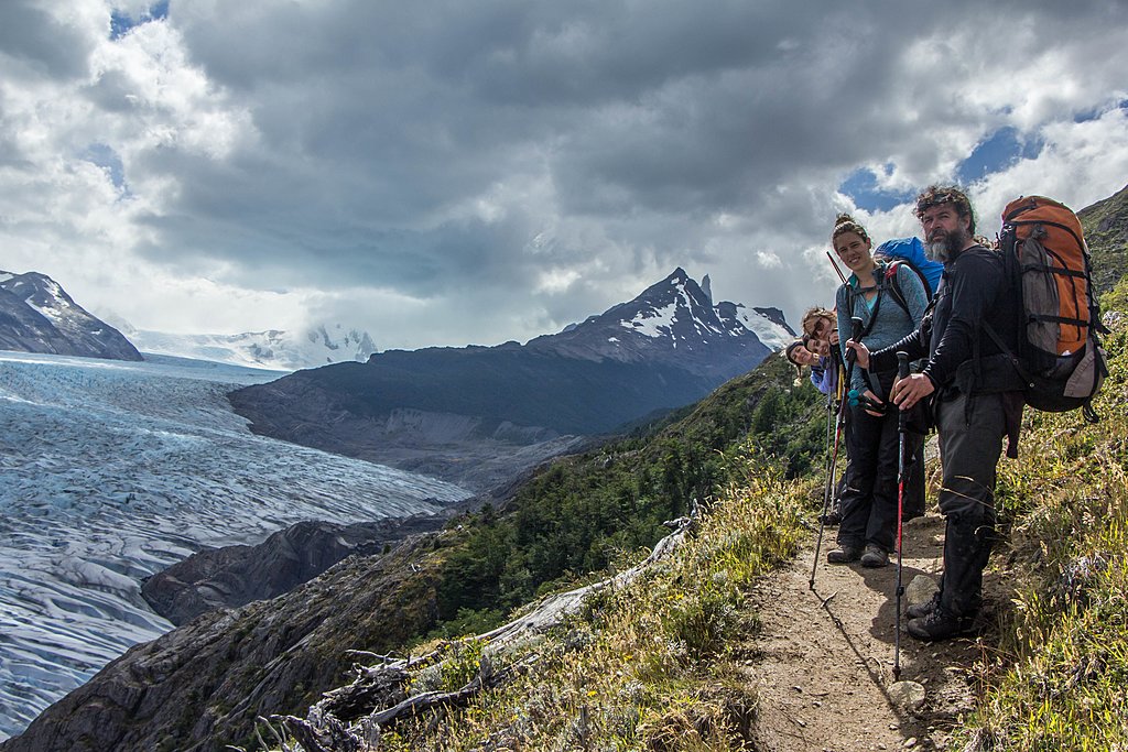 Trekkers soaking up the views