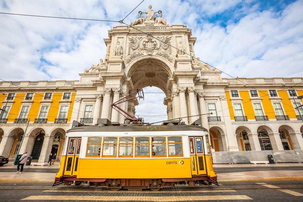 Famous Yellow Trams of Lisbon