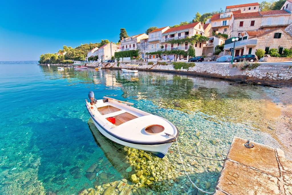 Croatia - The village of Račišće sits quietly along Korčula's northern coast