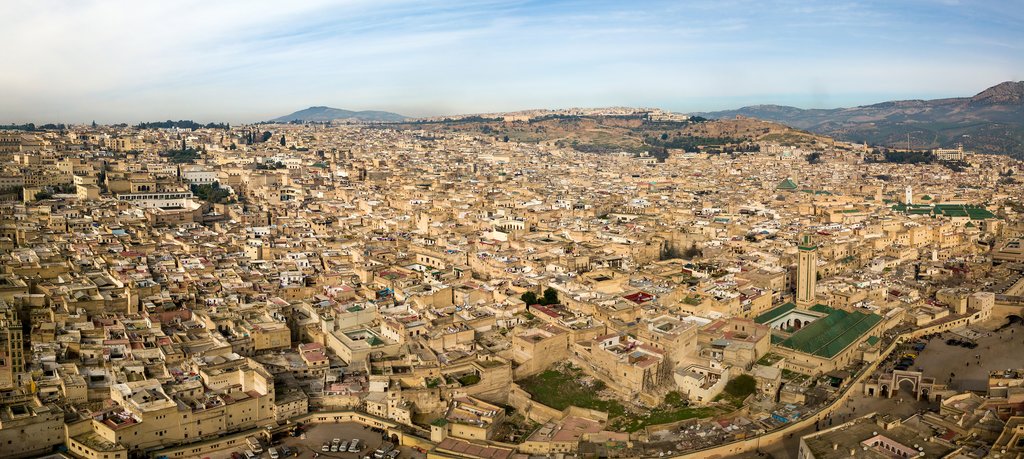 Panoramic view of Fes's medina