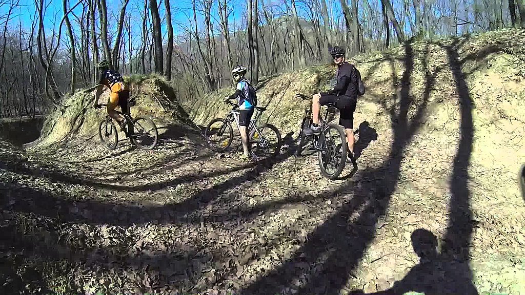 Cycling on the hill road route