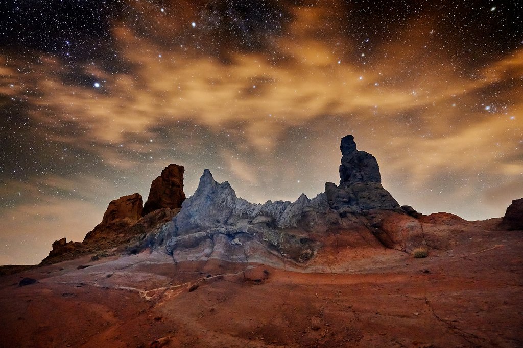 The night sky over Mount Teide.
