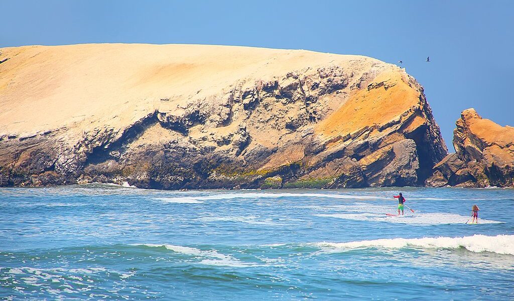 Rock Formations And Waves In Punta Hermosa, Peru