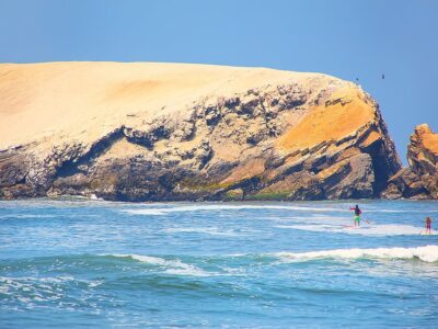 Rock Formations And Waves In Punta Hermosa, Peru