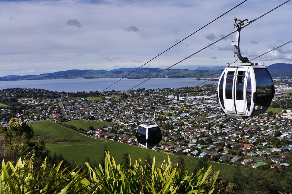 Take a Skyline cable car ride overlooking Rotorua