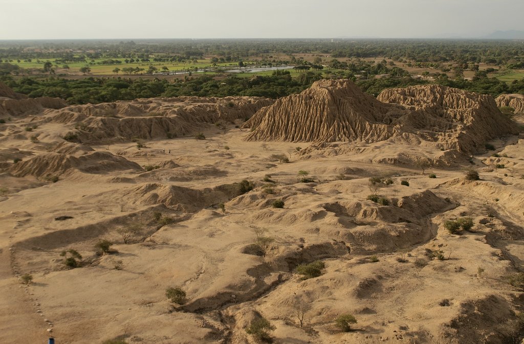 Ancient city ruins in a Tucume desert