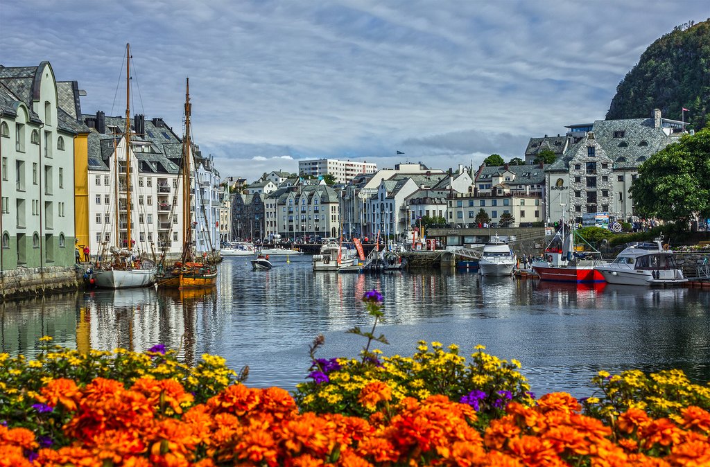 Planted flowers make this city even more beautiful in summer.