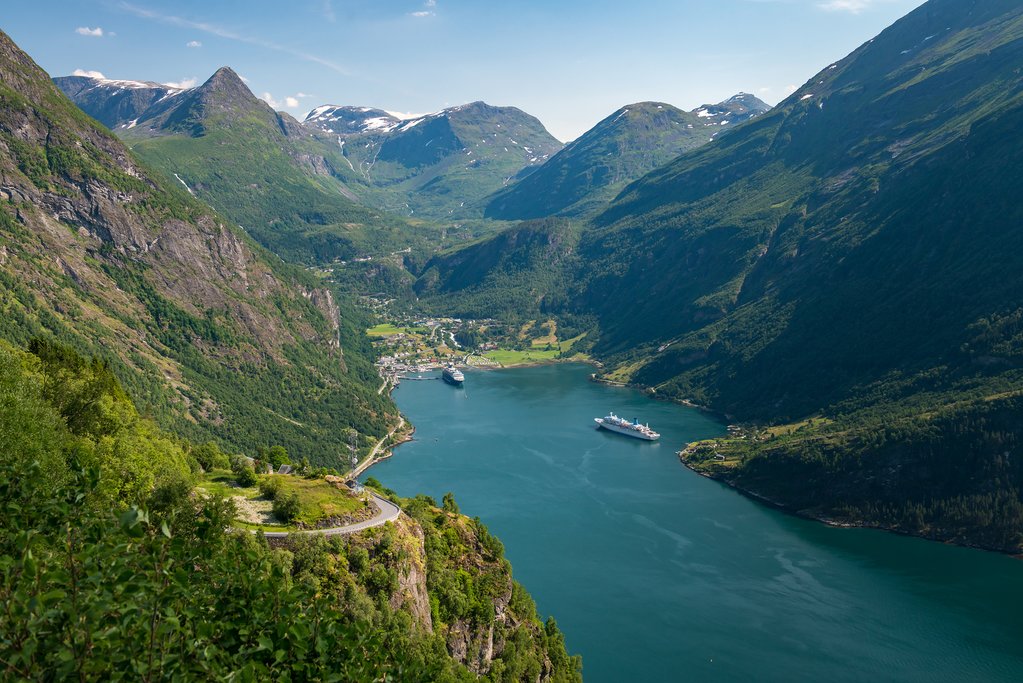 Geirangerfjord is the most famous natural landmark in Norway. UNESCO heritage site