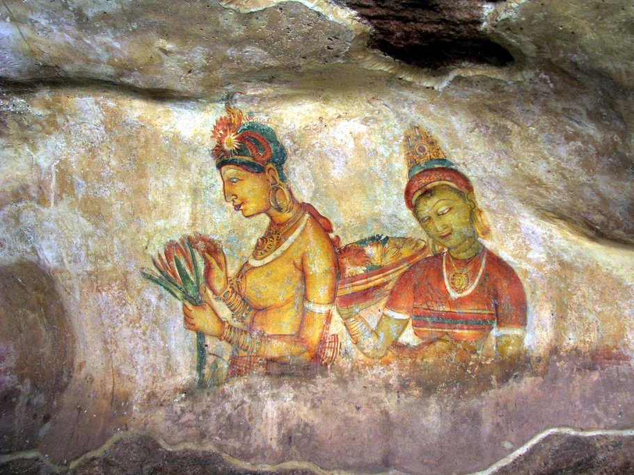 Frescos in Sigiriya