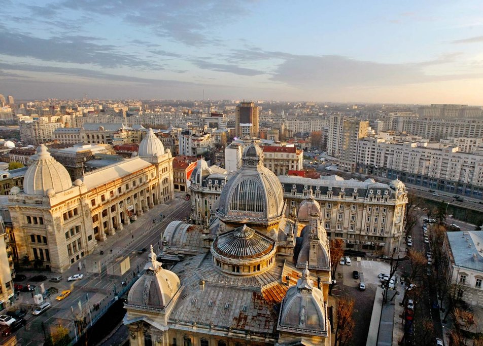 Aerial view of Bucharest