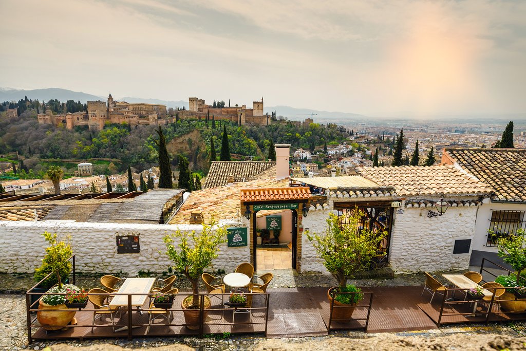 Views of the Alhambra in Granada