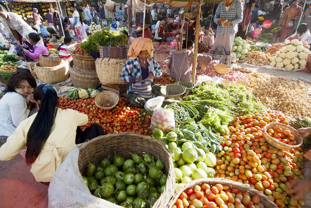 Nyaung-U Market in Bagan