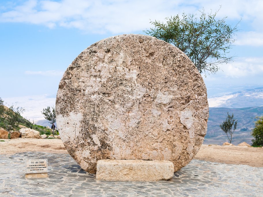 Abu Badd rolling stone at Mount Nebo
