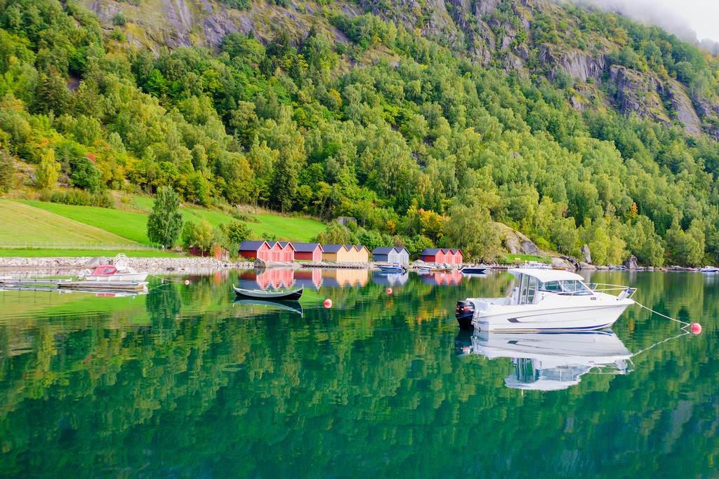 Solvorn's charming waterfront