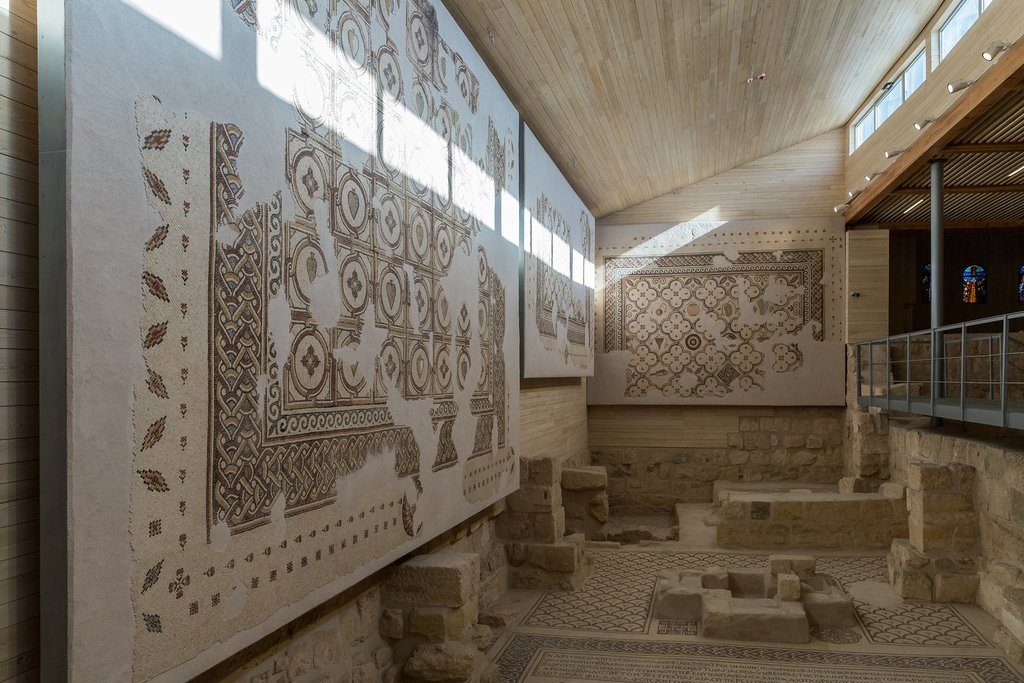 Jordan - Madaba - Preserved mosaics