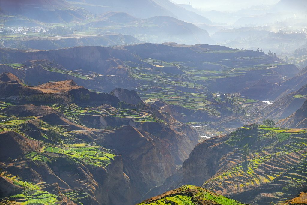 Aerial view of Colca Canyon