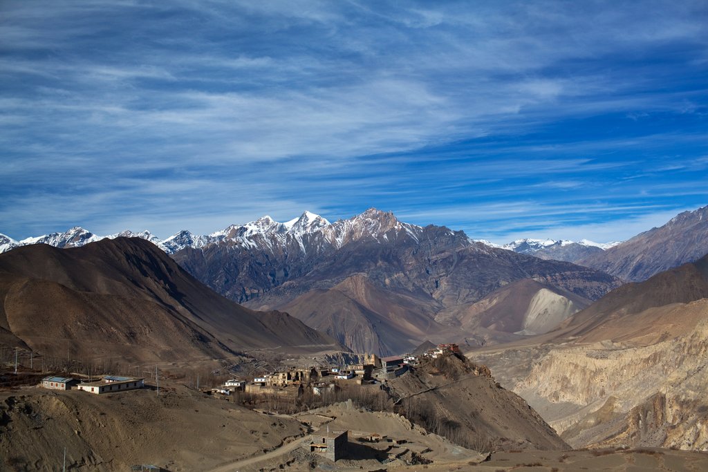 Jarkot village in Mustang
