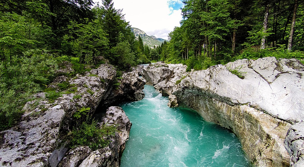 The brightly-hued Soča River