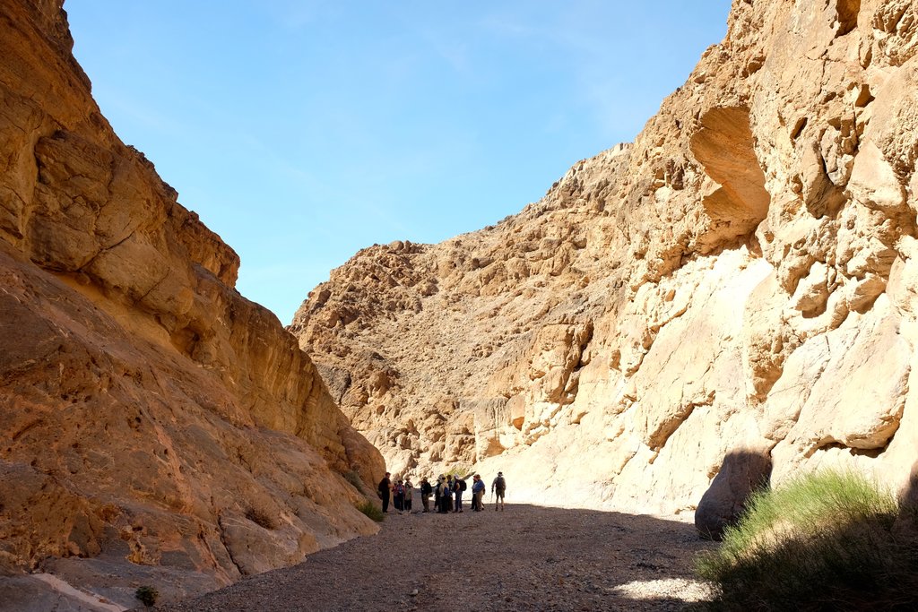 Hiking through Golden Canyon