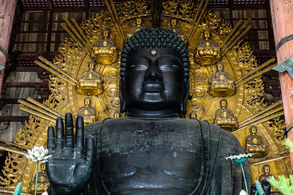Buddha in Daibutsu-den, Nara, Japan