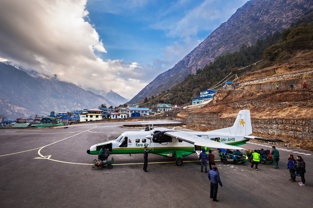 Lukla's famous mountain airport