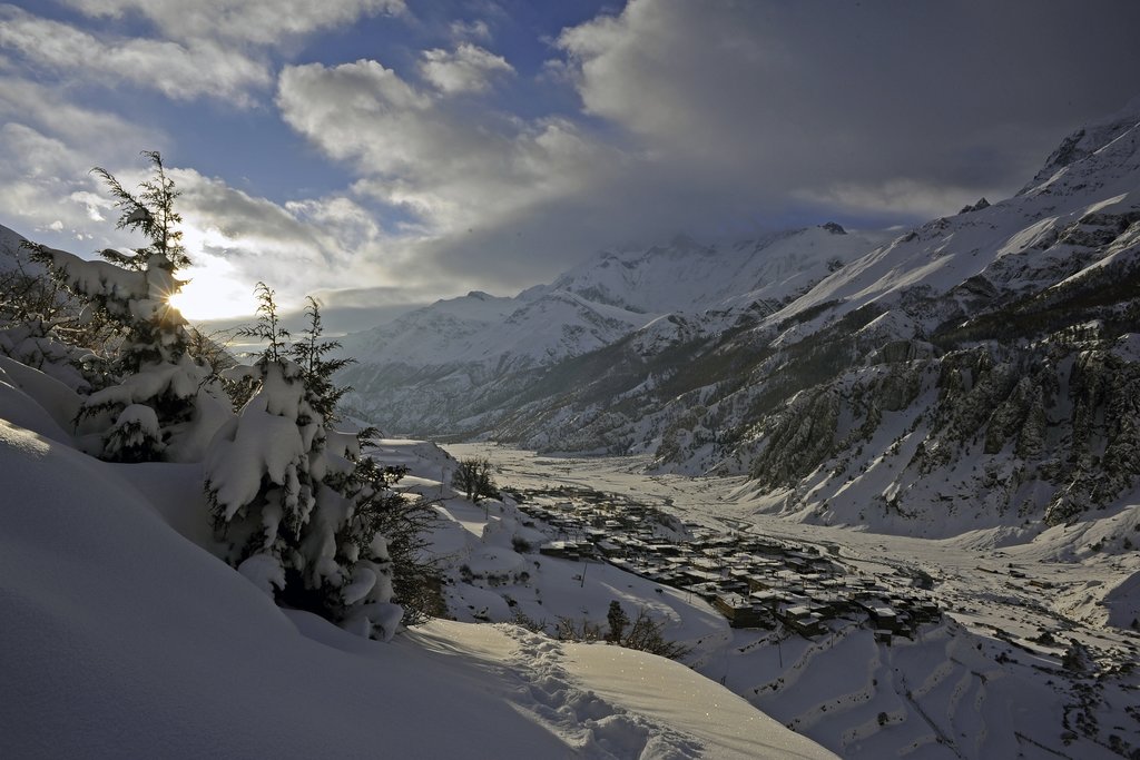 Manang Village in Winter