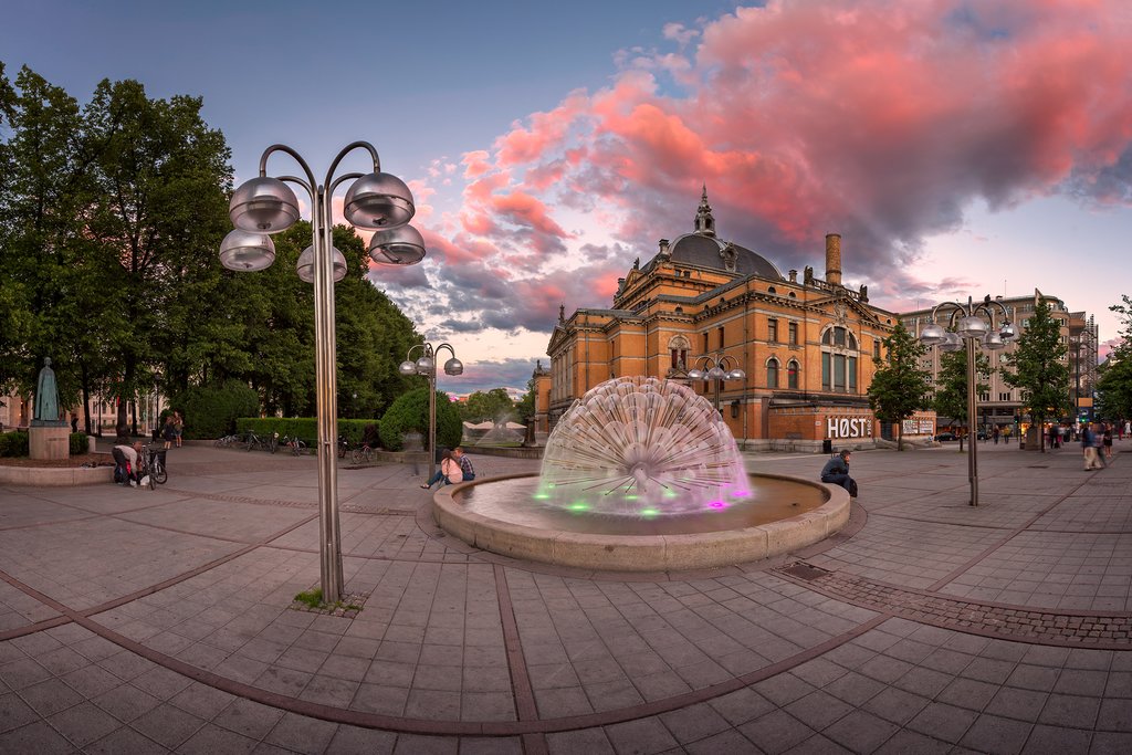 A sunset in Norway's capital