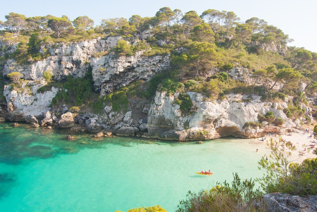 Take a kayak tour around Menorca