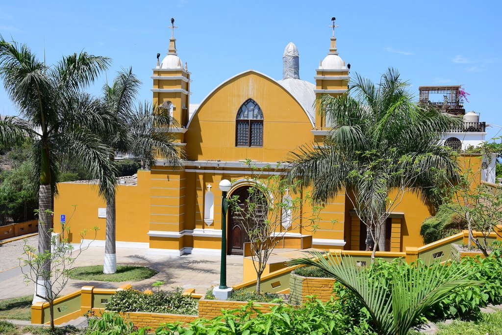 A church in Barranco neighborhood, a district renowned for its Bohemian vibe and nightlife
