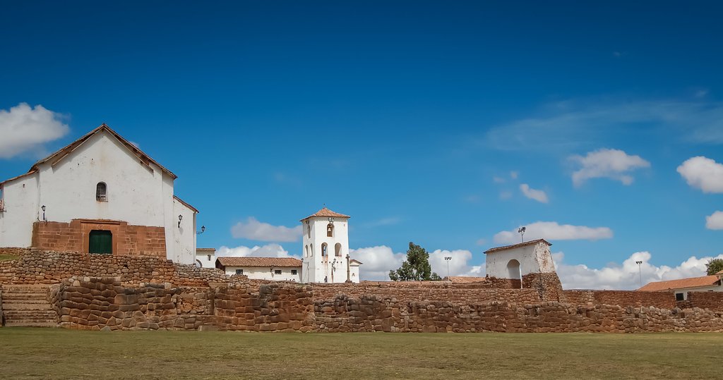 The colonial-era buildings of Chincero include weaving studios and a beautiful church.  