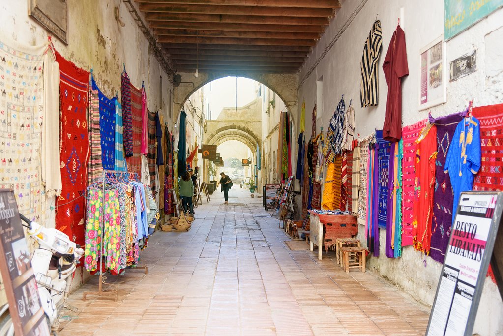 Street market in the Essaouira's medina