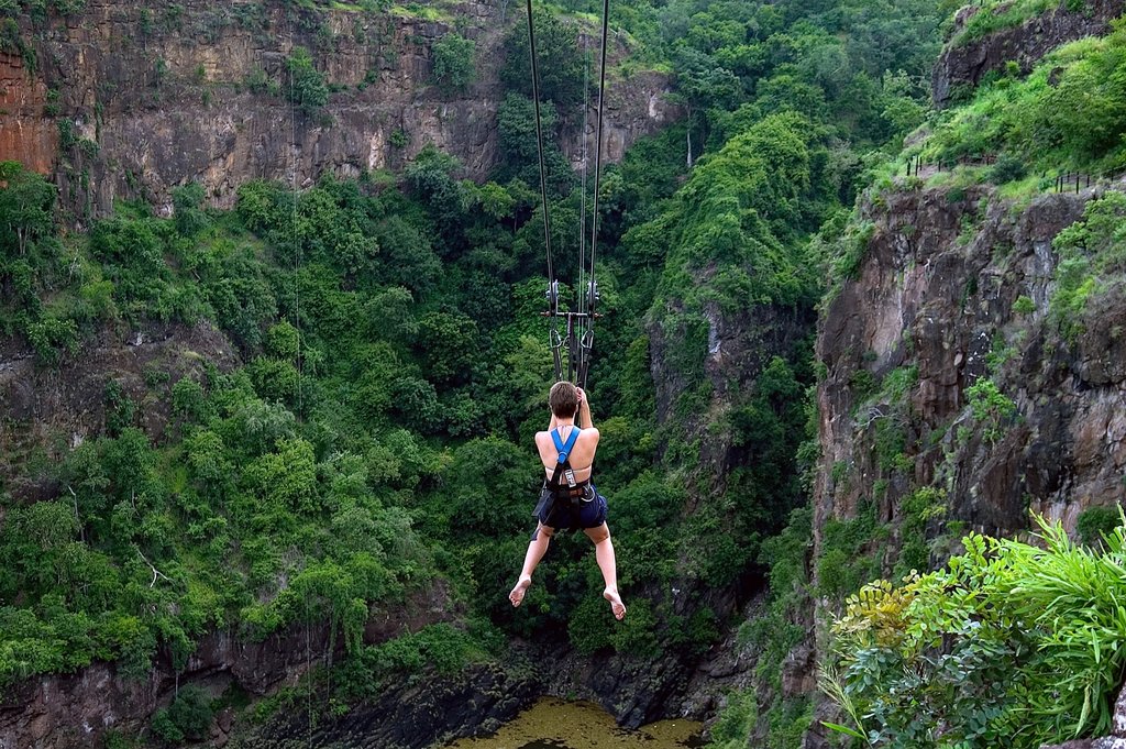 Zipline in Victoria Falls