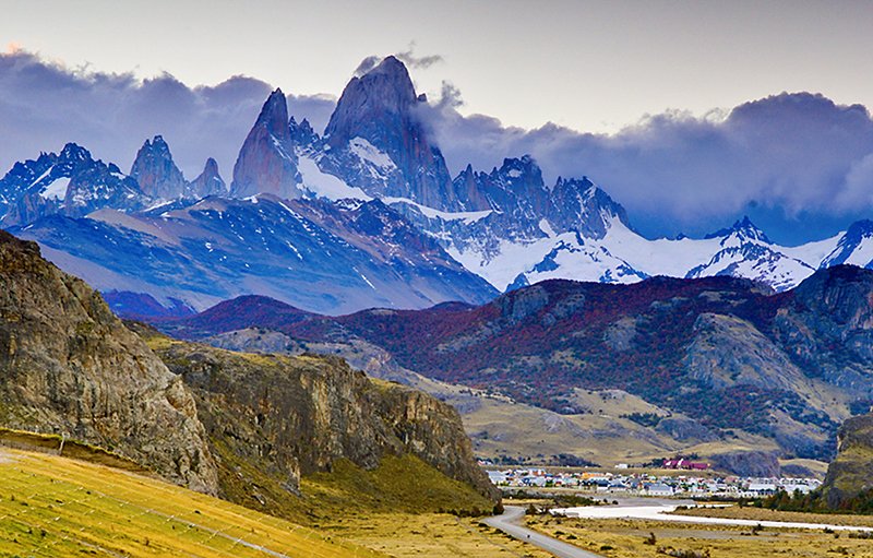 View of Torres del Paine from El Chalten.