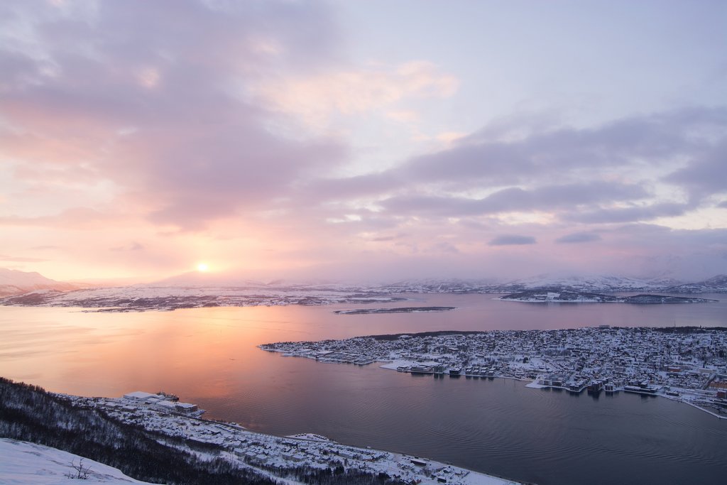 A sunset near Tromsø.