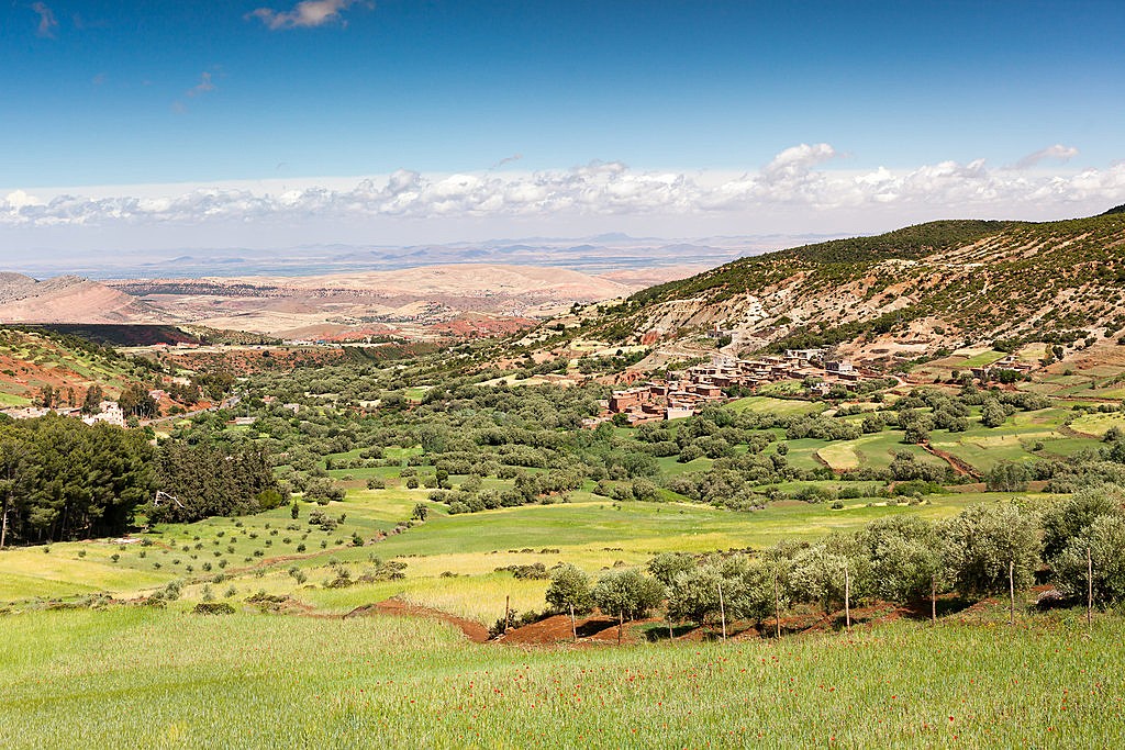 Green foothills of the High Atlas