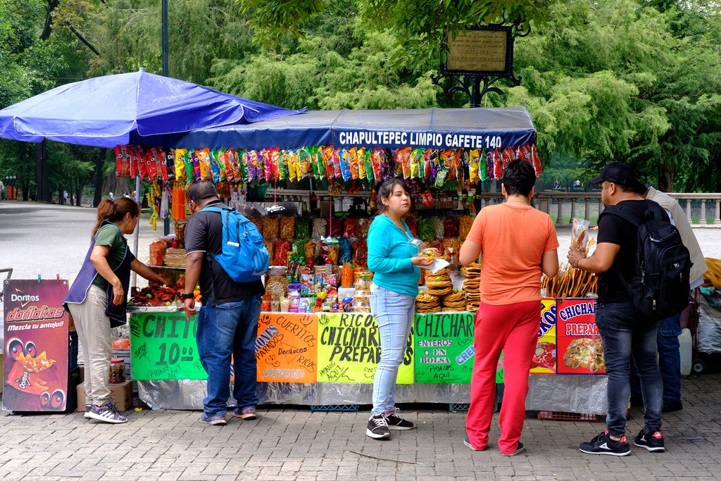 Street food in Chapultepec Park, Mexico City