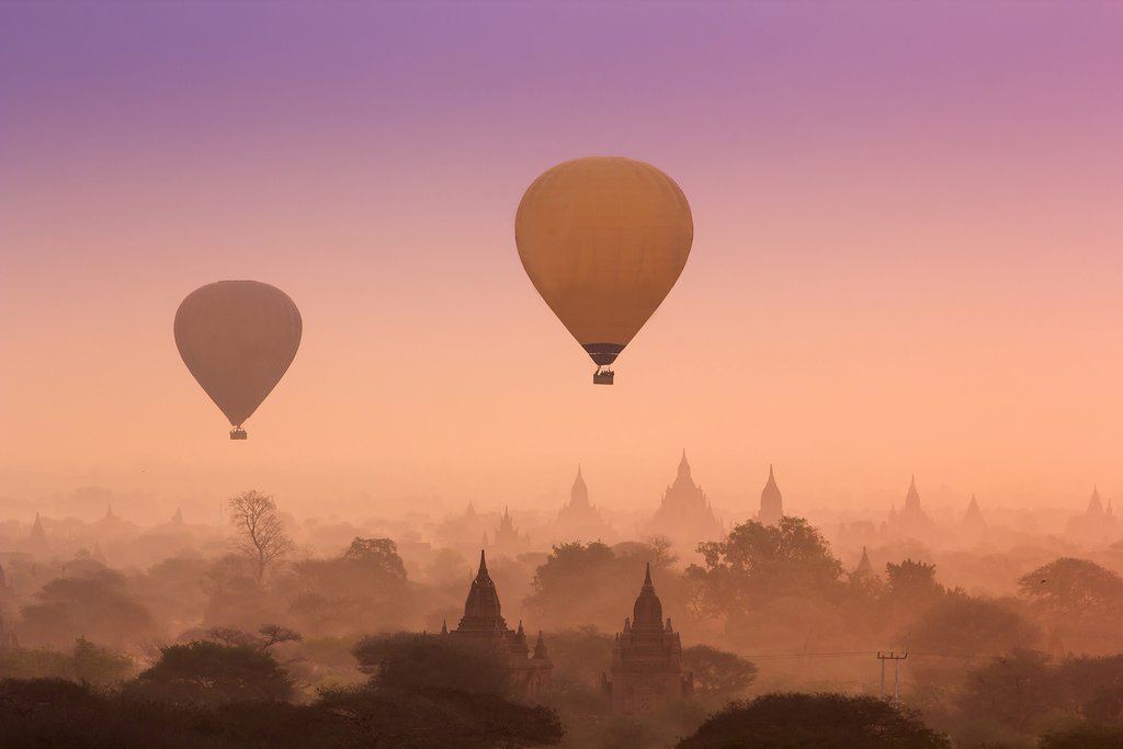 Flying over Bagan