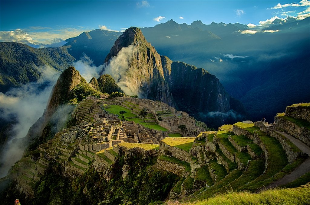 Agricultural terraces surrounding Machu Picchu