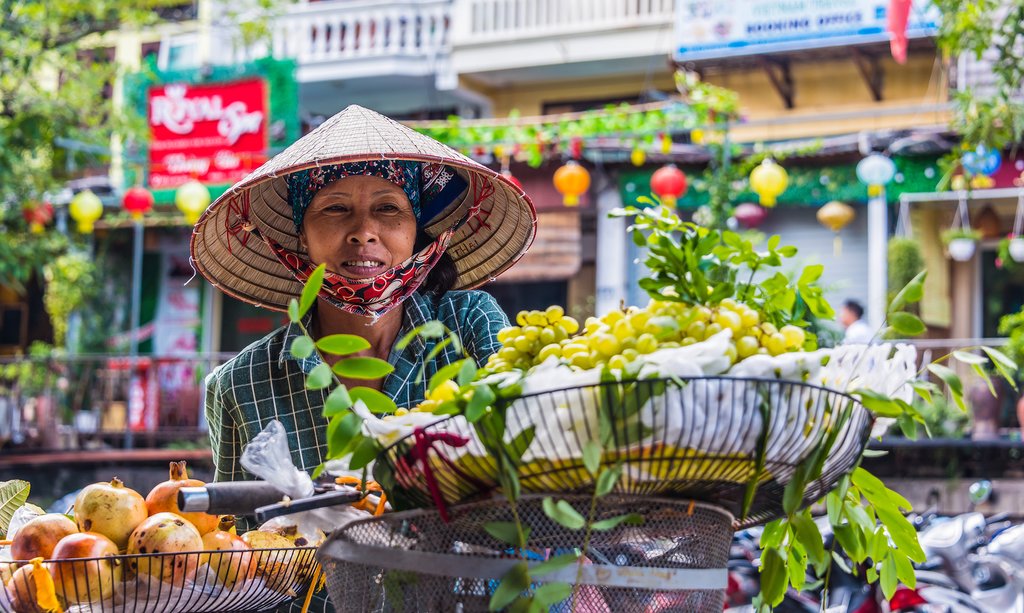 A street vendor in Hanoi