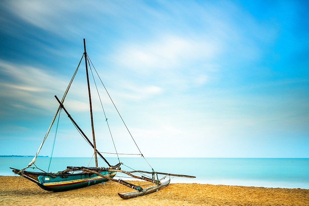 A Catamaran on Negombo Beach
