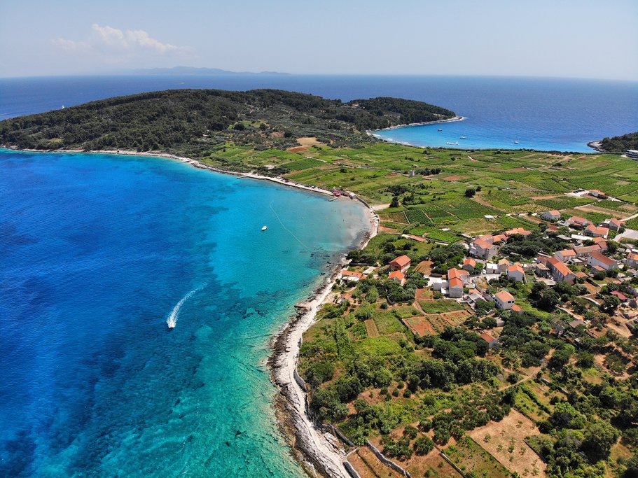 Croatia - The vine covered landscape around Lumbarda on Korčula's southeasterly tip