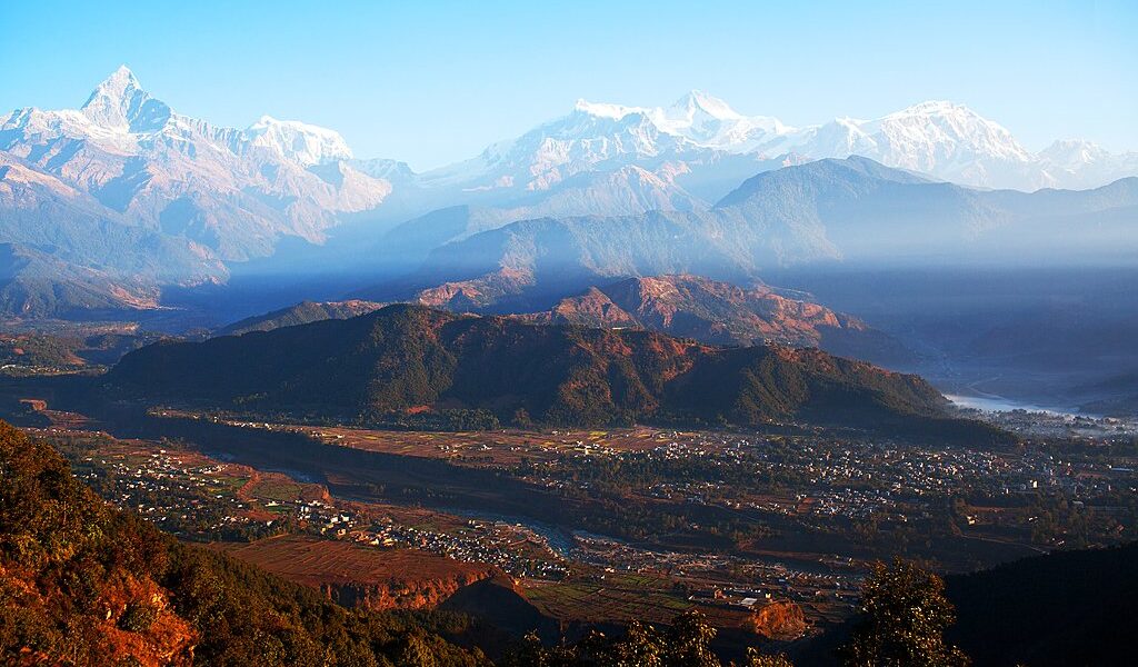 Himalayan mountains from Sarangkot, Nepal