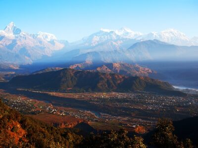 Himalayan mountains from Sarangkot, Nepal