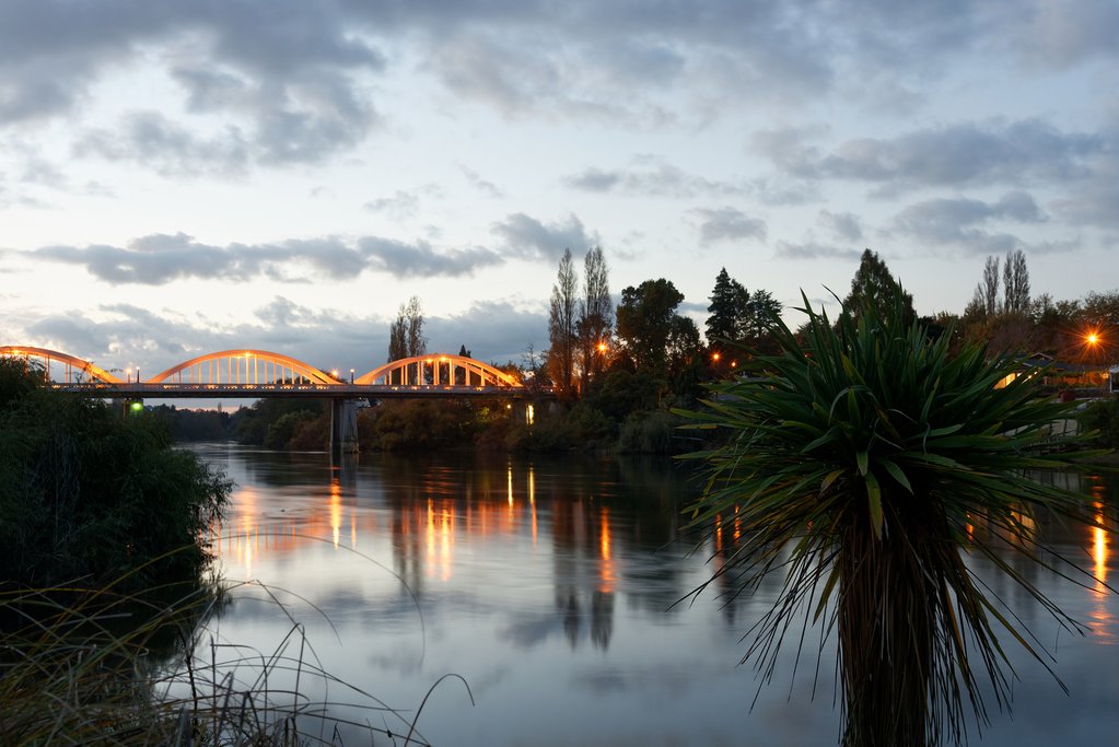 New Zealand - Waikato river near Fairfield Bridge, Hamilton
