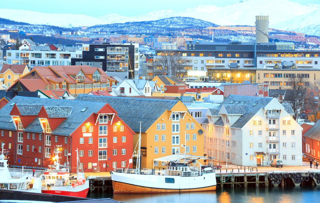 Tromsø's colorful waterfront