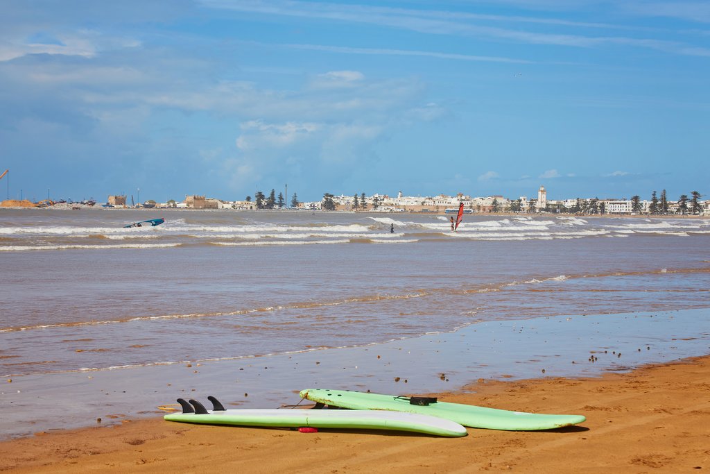windsurfing and kite boarding in Essaouira, Morocco