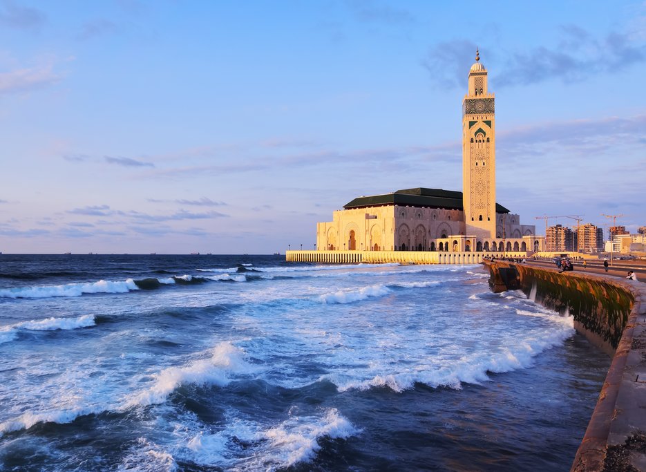 Casablanca's oceanfront Hassan II Mosque