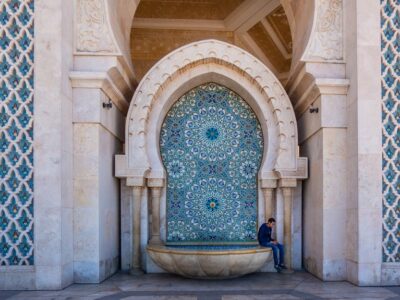 Casablanca, Morocco -april 2018: Architectural Detail From The H