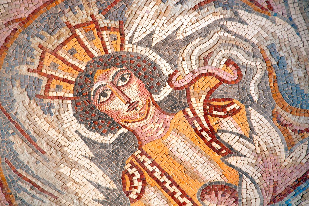 A natural stone mosaic in Madaba