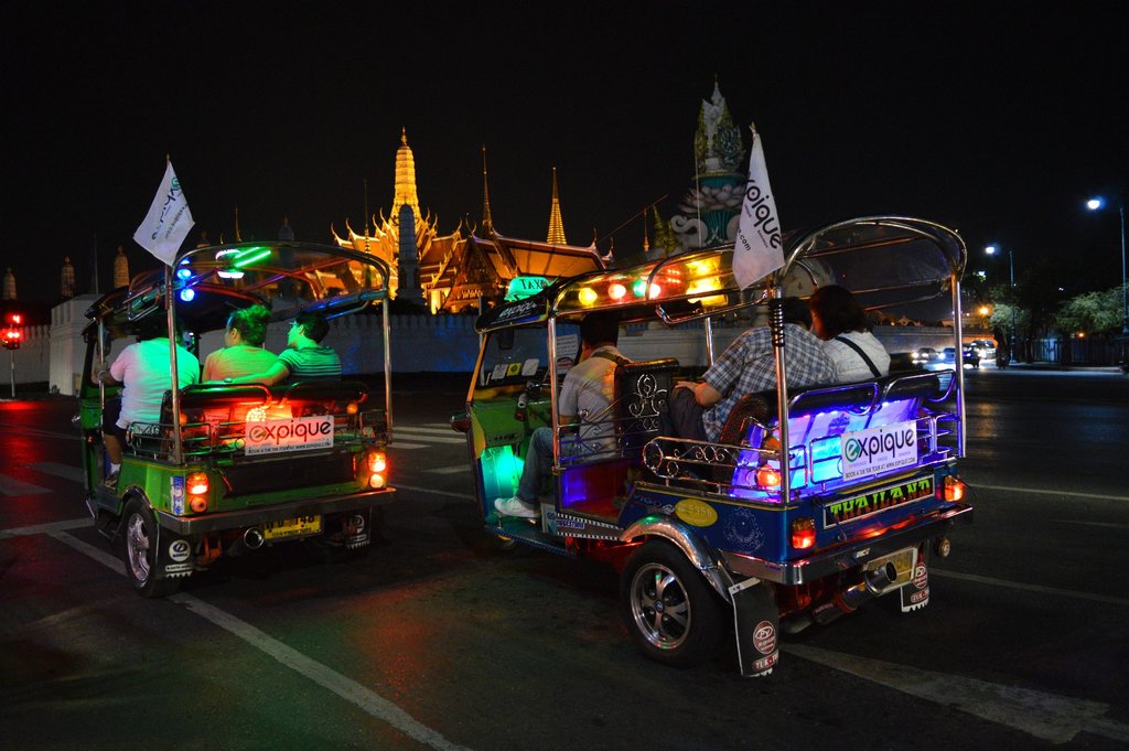 Tuk-tuk, a common form of transportation in Thailand